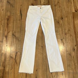Joe’s Jeans White The Honey Curvy frayed Bootcut 29
